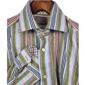 Thomas‎ Dean Mens Striped Long Sleeve Button Down Shirt - Size M